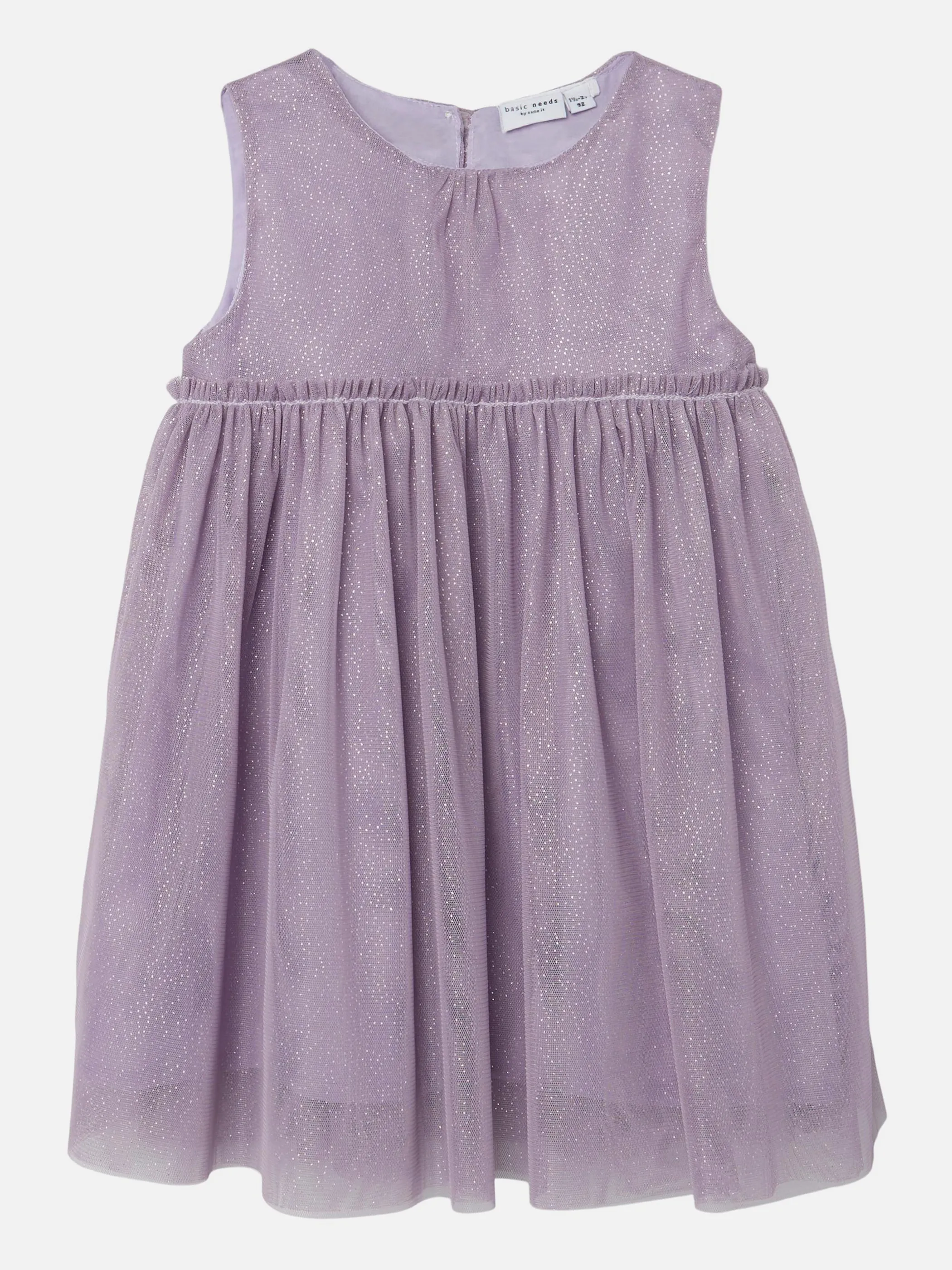 Mädchen Chiffon-Kleid mit Glitzer-Optik