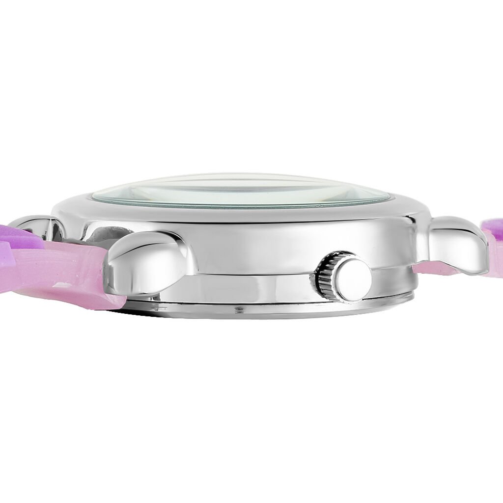Montre Upp Fleur Blanc Et Parme