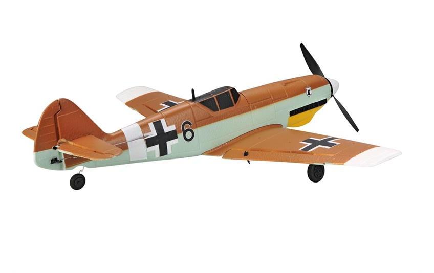 Warbird Mini BF-109 450 mm, Braun, RTF<br>Kleines 4-Kanal RC-Flugzeug mit Gyro