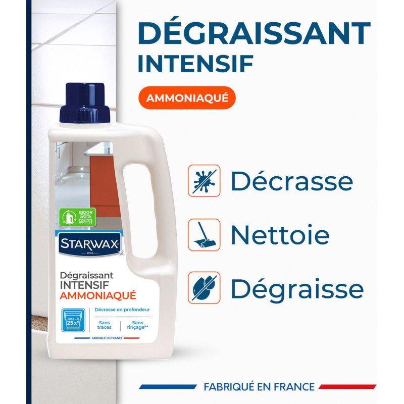 Dégraissant intensif ammoniaqué Starwax - Bidon de 1 L