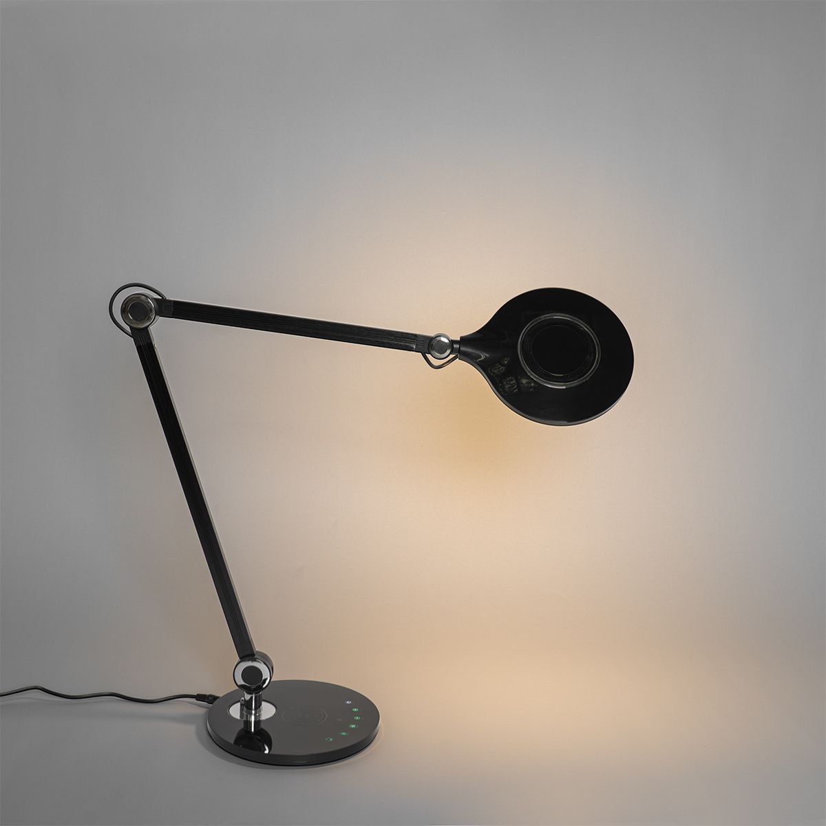 Design tafellamp zwart incl. LED met touch en inductielader - Don