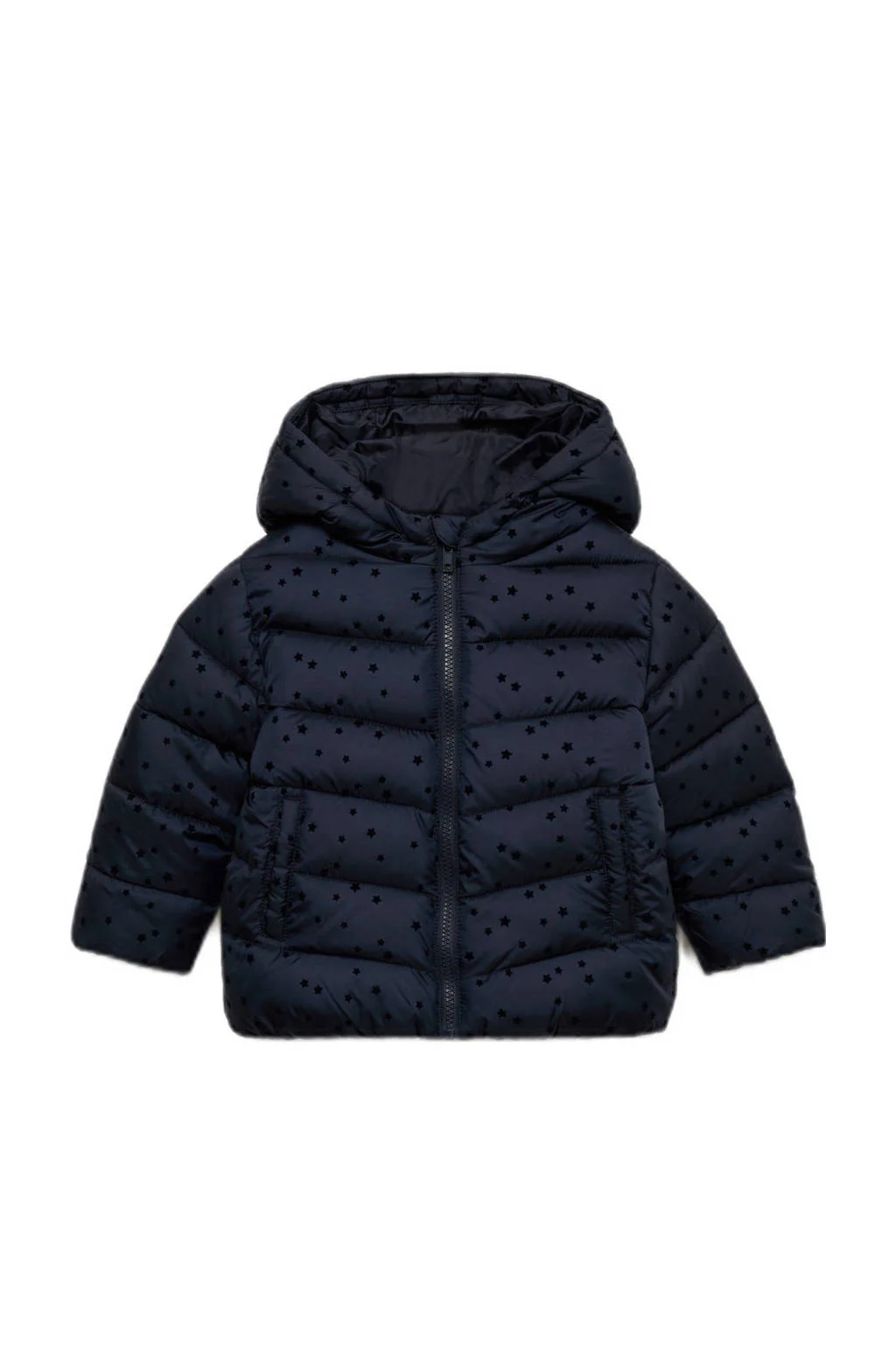 Mango Kids gewatteerde jas donkerblauw