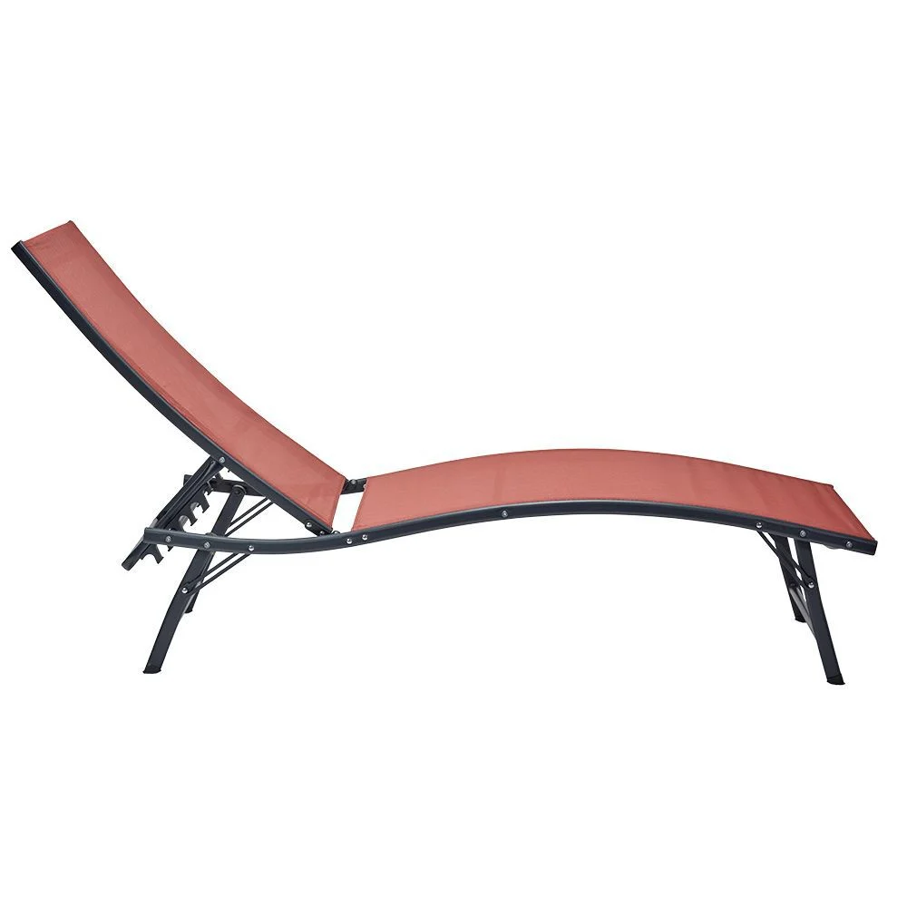 Chaise longue Bahia 5 positions terracotta
