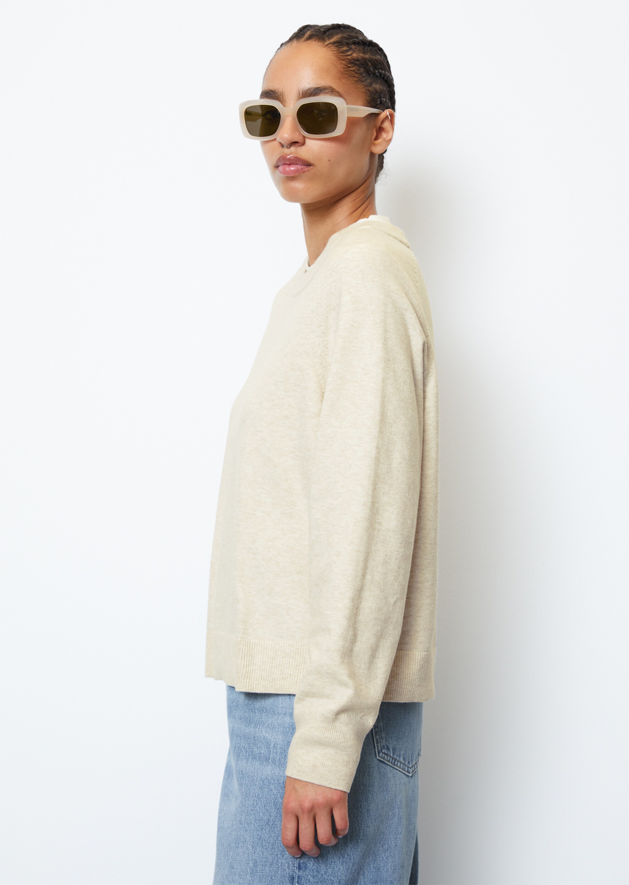 Basic Pullover regular aus Soft-Cotton-Stretch