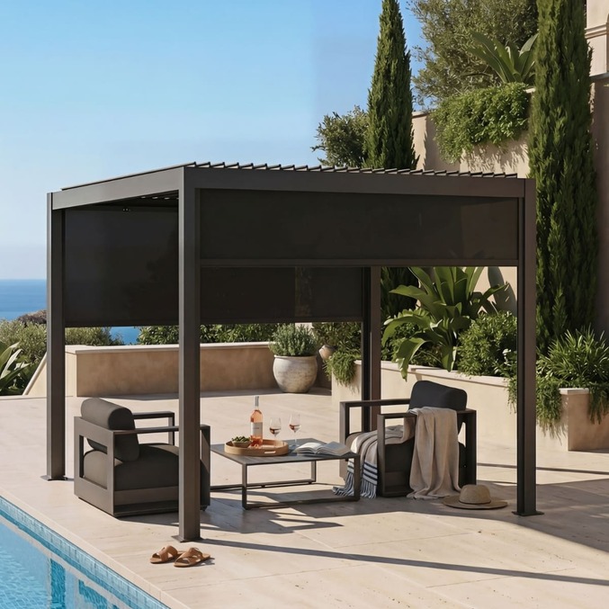 Lot de 2 stores pour pergola bioclimatique EVONIS