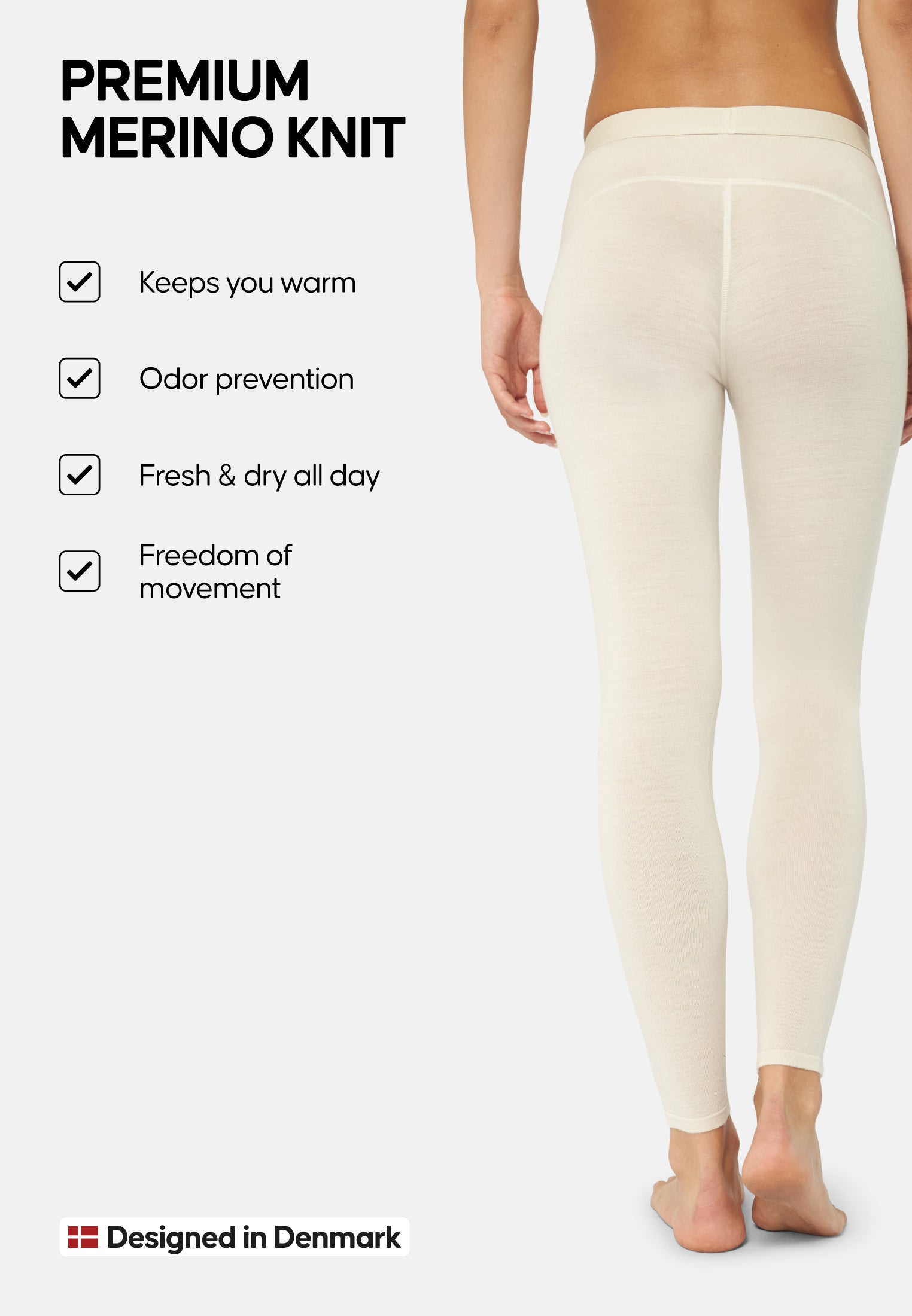 MERINOULD BASELAYER LEGGINGS TIL KVINDER