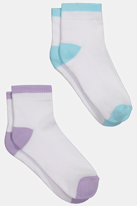 Kurzschaftsocken, 2er-Pack, Farbakzente