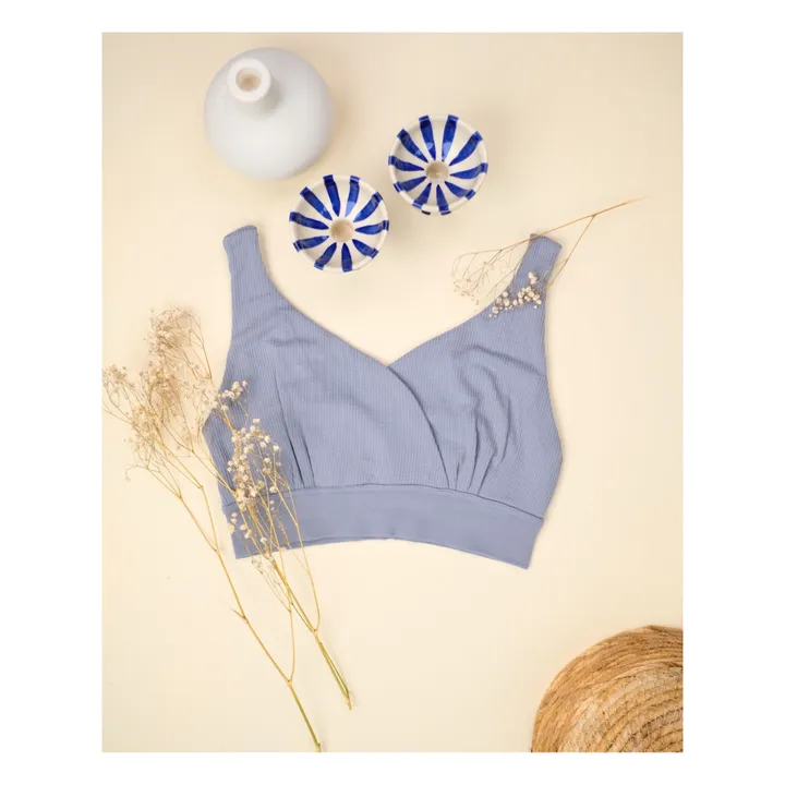 Mama Hangs Brassière d'allaitement | Bleu gris