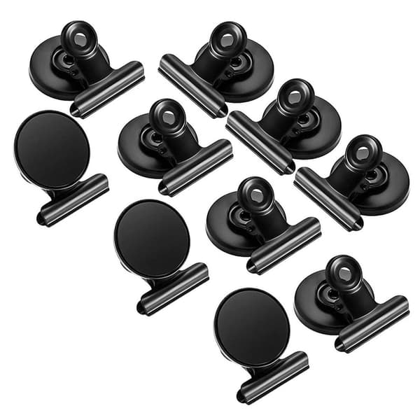 10x magnetiske klips - svart
