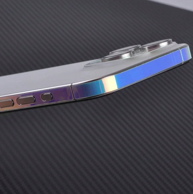 iPhone 16 Pro Max Leuchtende Skin Sticker PVC Klebefolie für Rahmen   Kamera - Bunt
