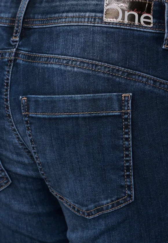 Casual Fit Jeansbermuda - brilliant indigo wash