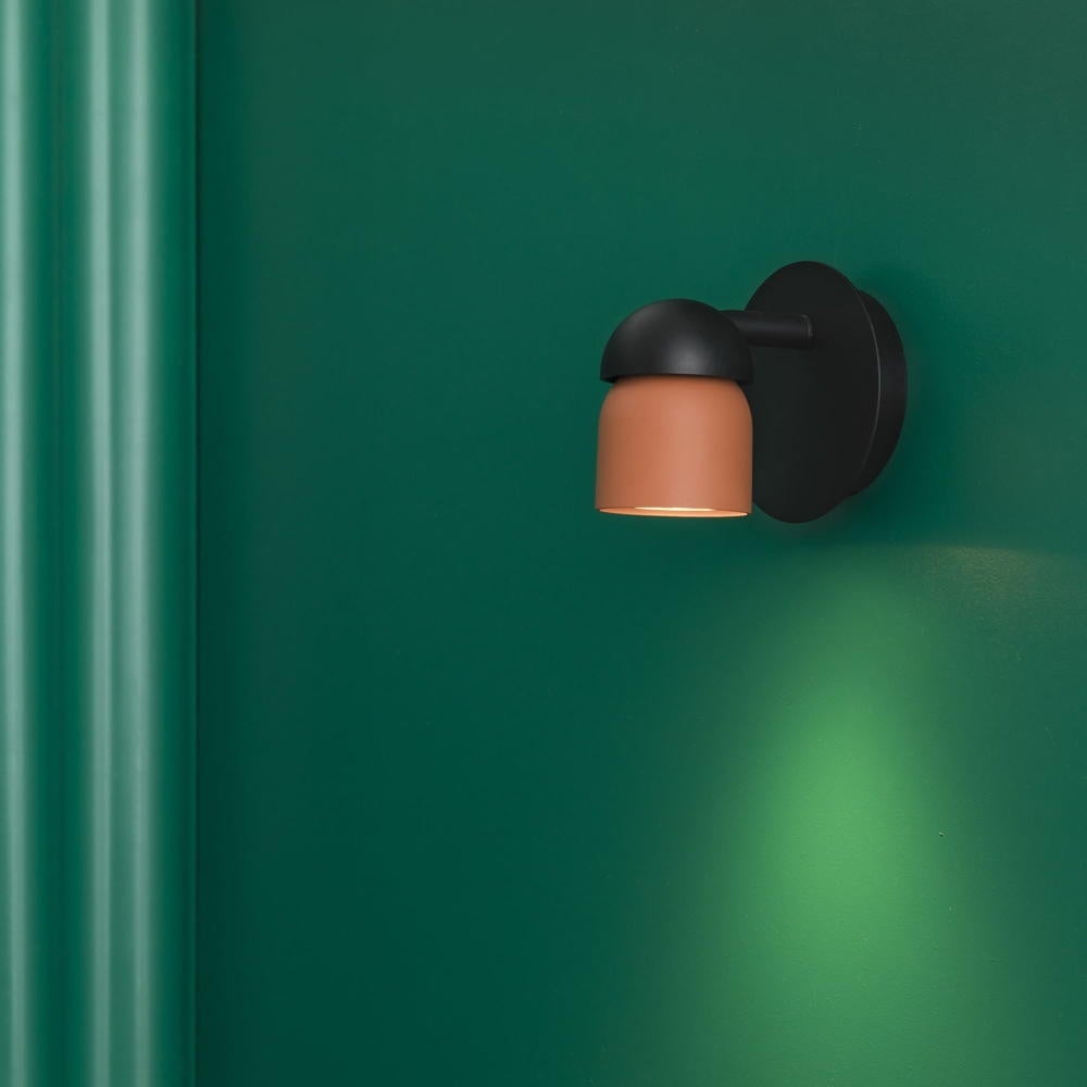 Wandlamp Coco in terracotta en zwart GU10