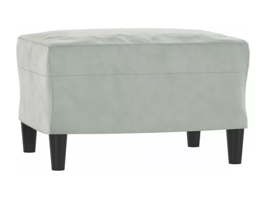 Repose-pied Gris clair 60x50x41 cm Velours