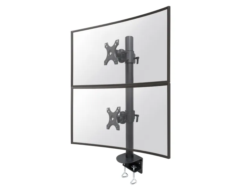 Neomounts FPMA-D960DVPLUS - Monteringssæt - for 2 LCD displays - stål - sort - skærmstørrelse: 17
