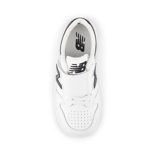 New Balance Little Kids' 480 Sneakers, White/Black, 32