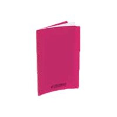 Conquérant Classique - Cahier polypro 17 x 22 cm - 48 pages - grands carreaux (Seyes) - rose