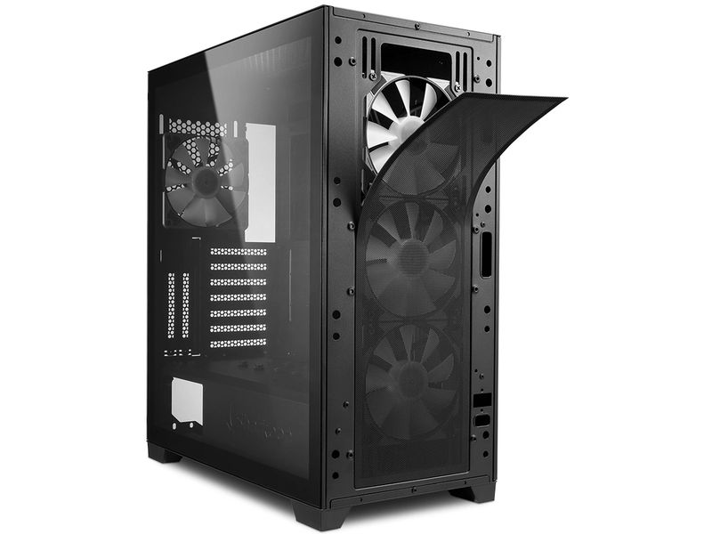 Sharkoon PC-Gehäuse TG7M RGB Gaming-Mini-Tower mit Sichtfenster und RGB-Beleuchtung