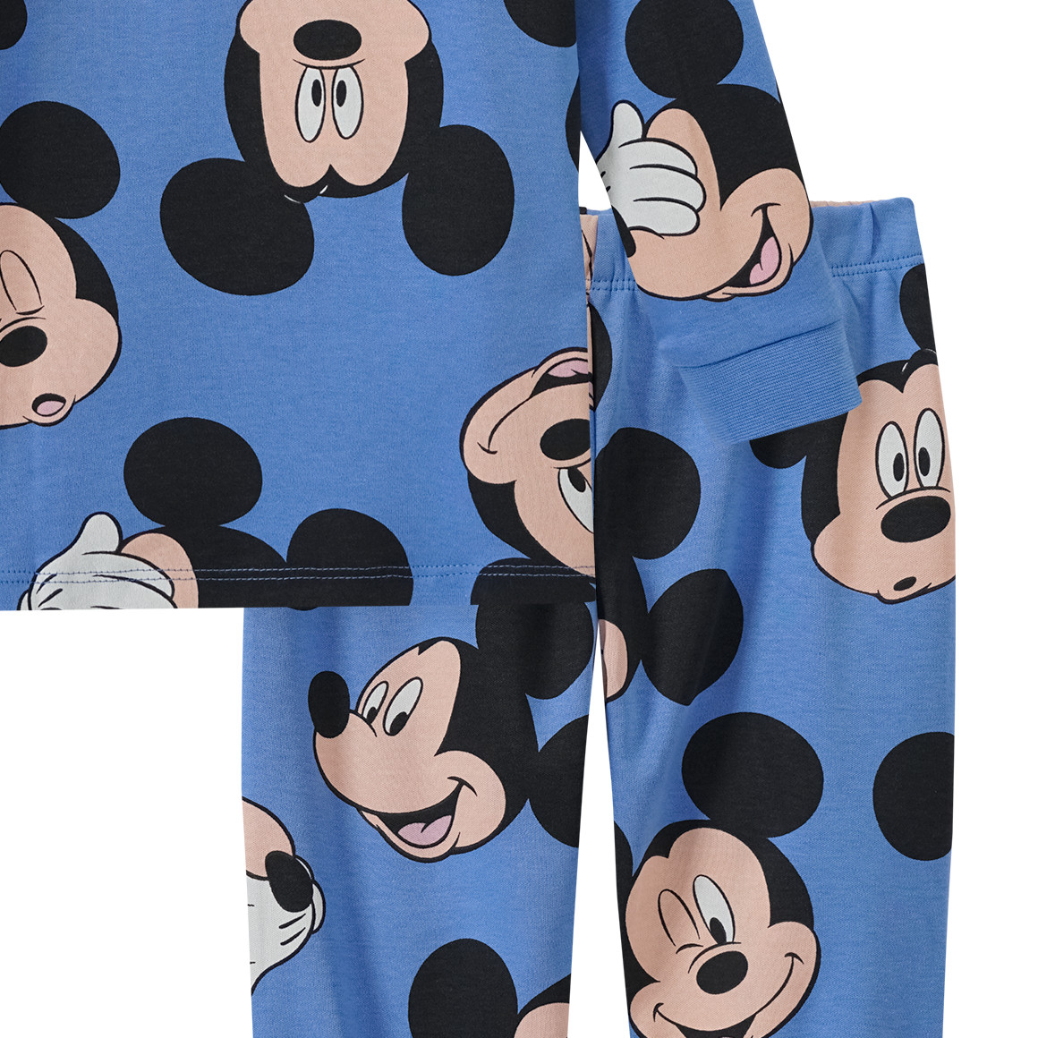 Topomini Micky Maus Schlafanzug mit Allover-Print blau