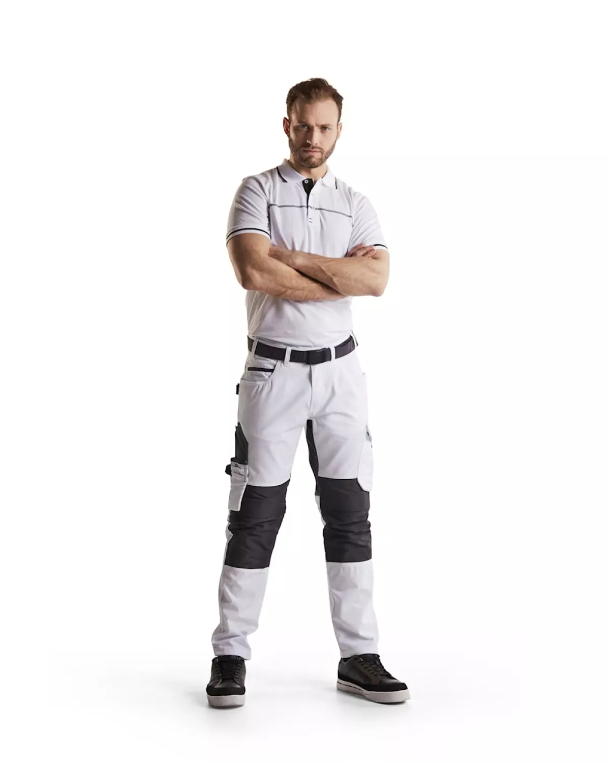 Blåkläder 1095 Schilderswerkbroek met stretch - Wit/Donkergrijs - 50