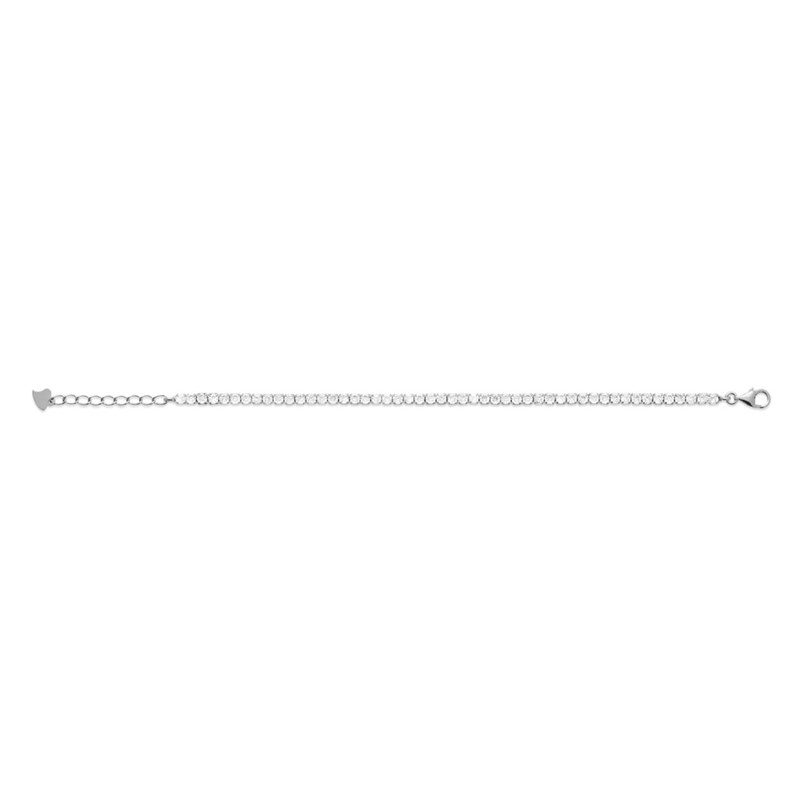 Bracelet Femme - Argent 925 - Oxyde de zirconium - Longueur : 18 cm