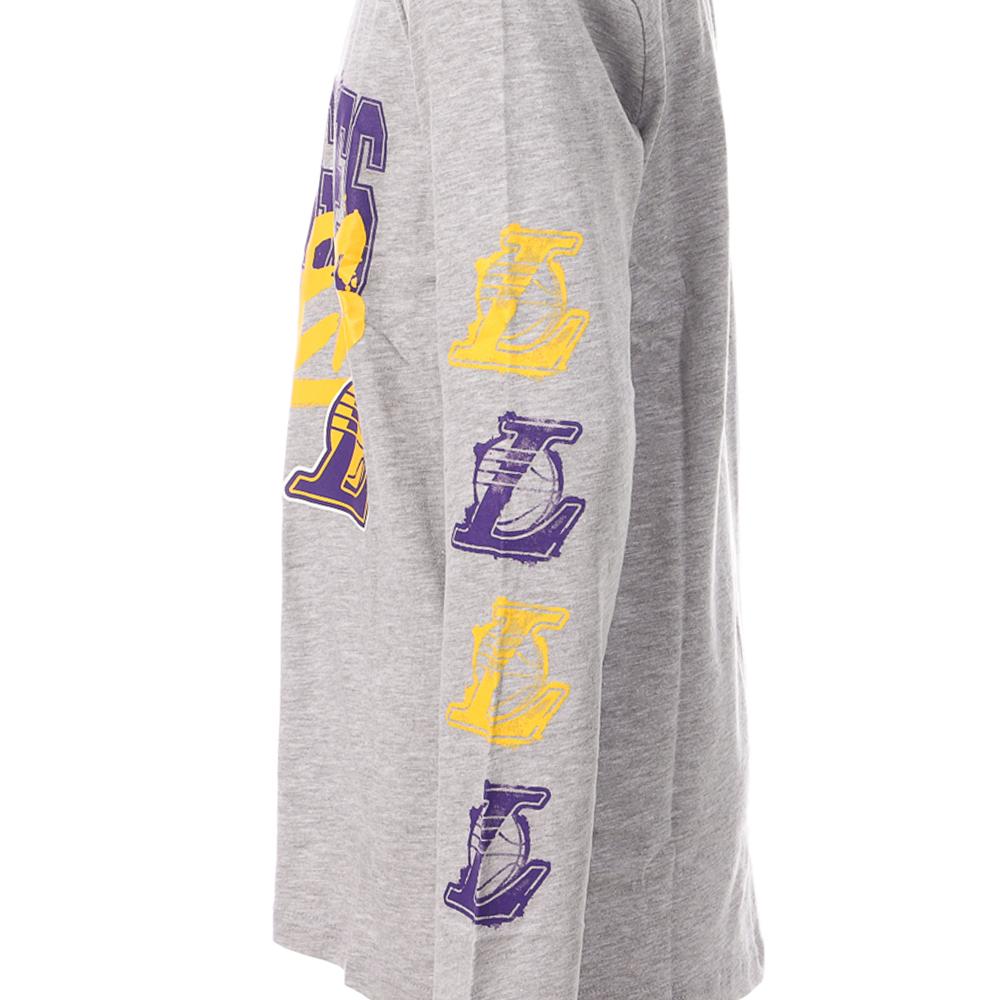 NBA T-shirt Manches Longues Gris Garçon NBA Lak LOS ANGELES LAKERS