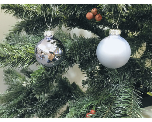 Lafiora glazen kerstboomballen Ø 6 cm, paars glas, 54 stuks.