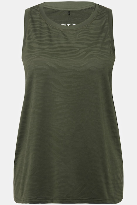 Top, Ausbrenner-Jersey, Zebra-Muster