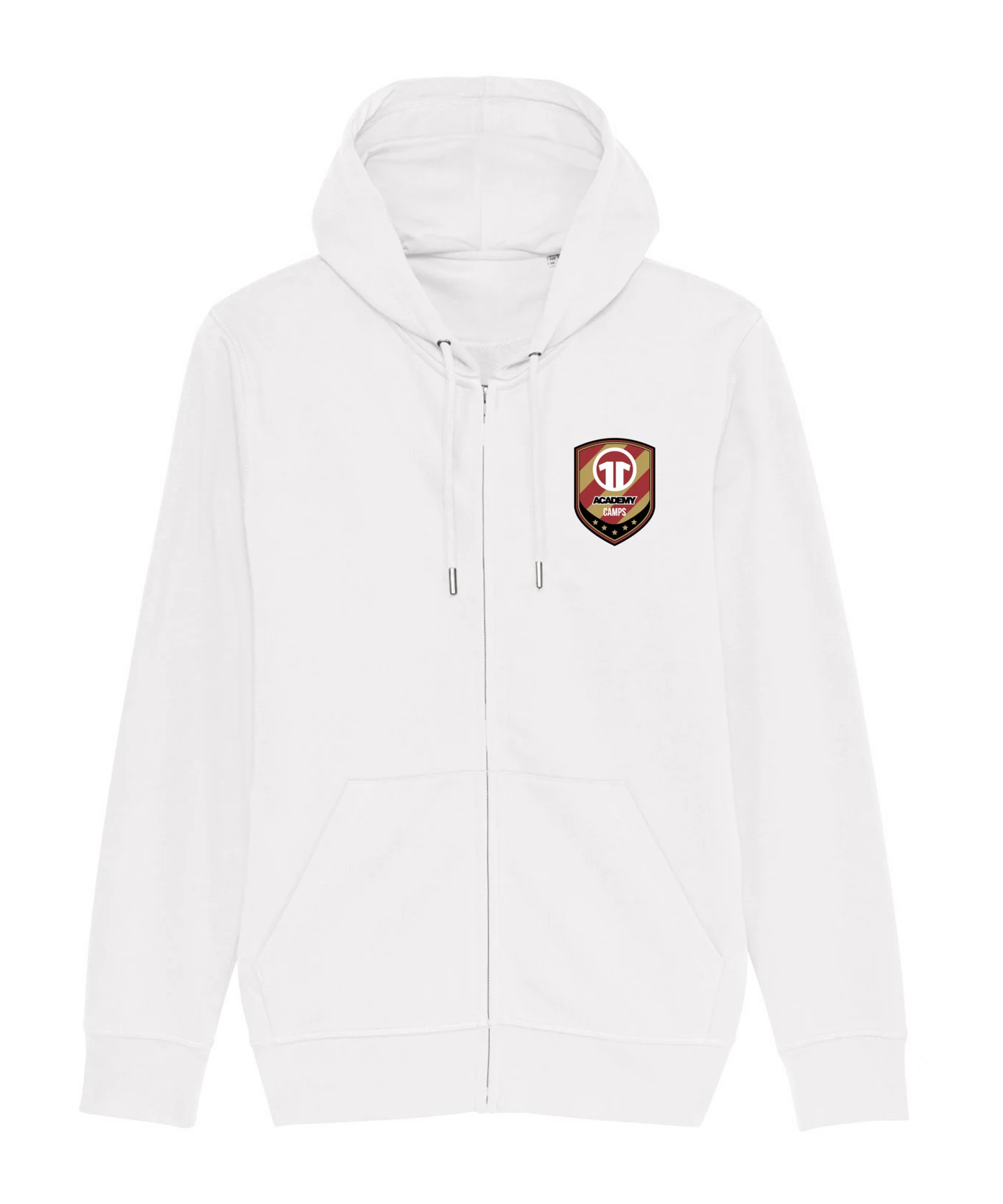 11ts Academy Zip-Hoody Brustlogo Weiß