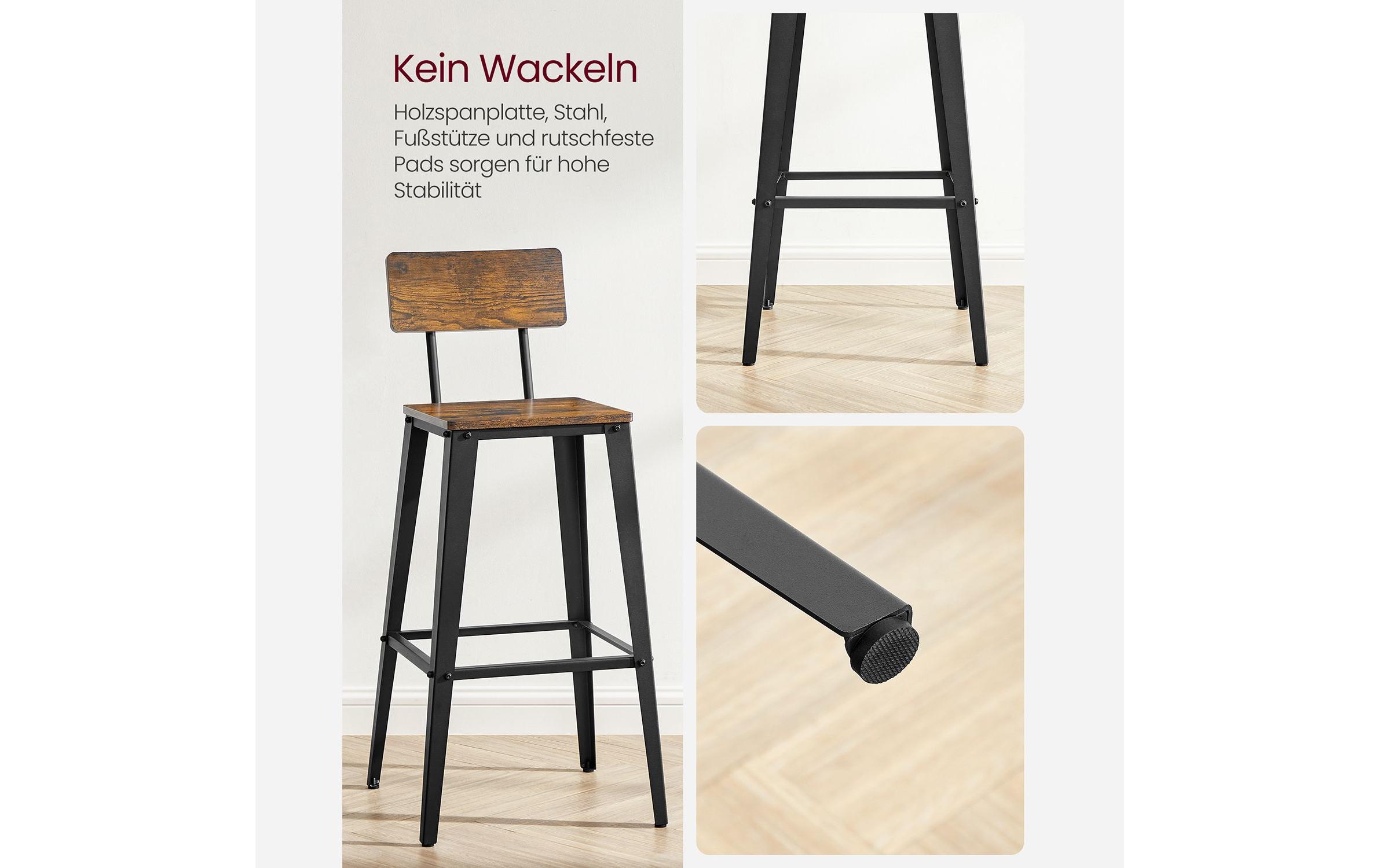 Barhocker 45.4 x 45.4 x 102.2 cm, 2er SetBarstuhl