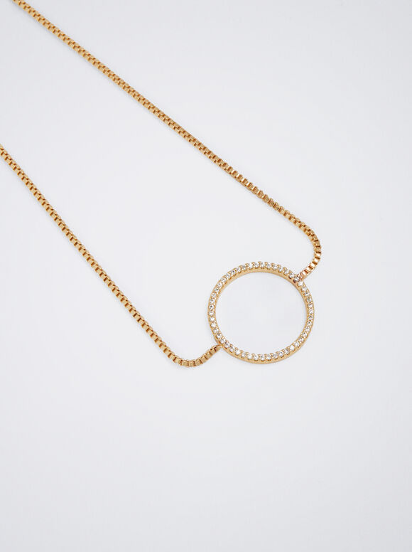 Pulsera Dorada Con Circonitas - Dorado