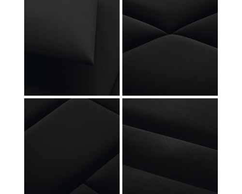 Wandkussen Matt Velvet zwart fluweellook 30 x 60 cm