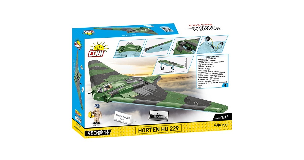 COBIHistorical Collection - Horten Ho 229 Constructiespeelgoed  (Schaal 1:32)