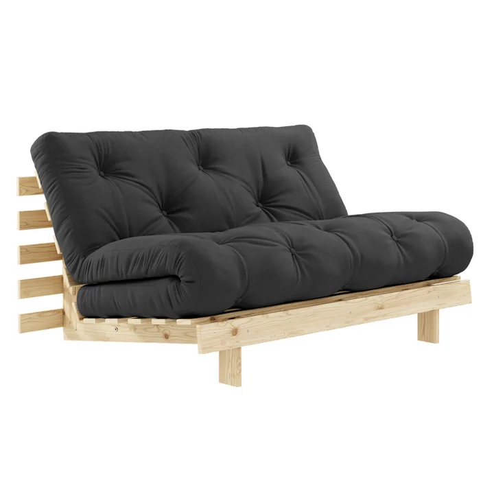 Karup Design - Roots Schlafsofa, 140 x 200 cm, Kiefer natur / dunkelgrau (734)