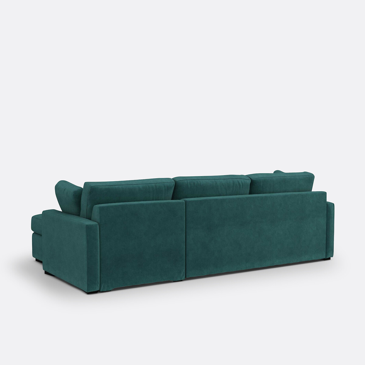LA REDOUTE INTERIEURS<br>Sofá-cama de canto veludo, espuma, Timor