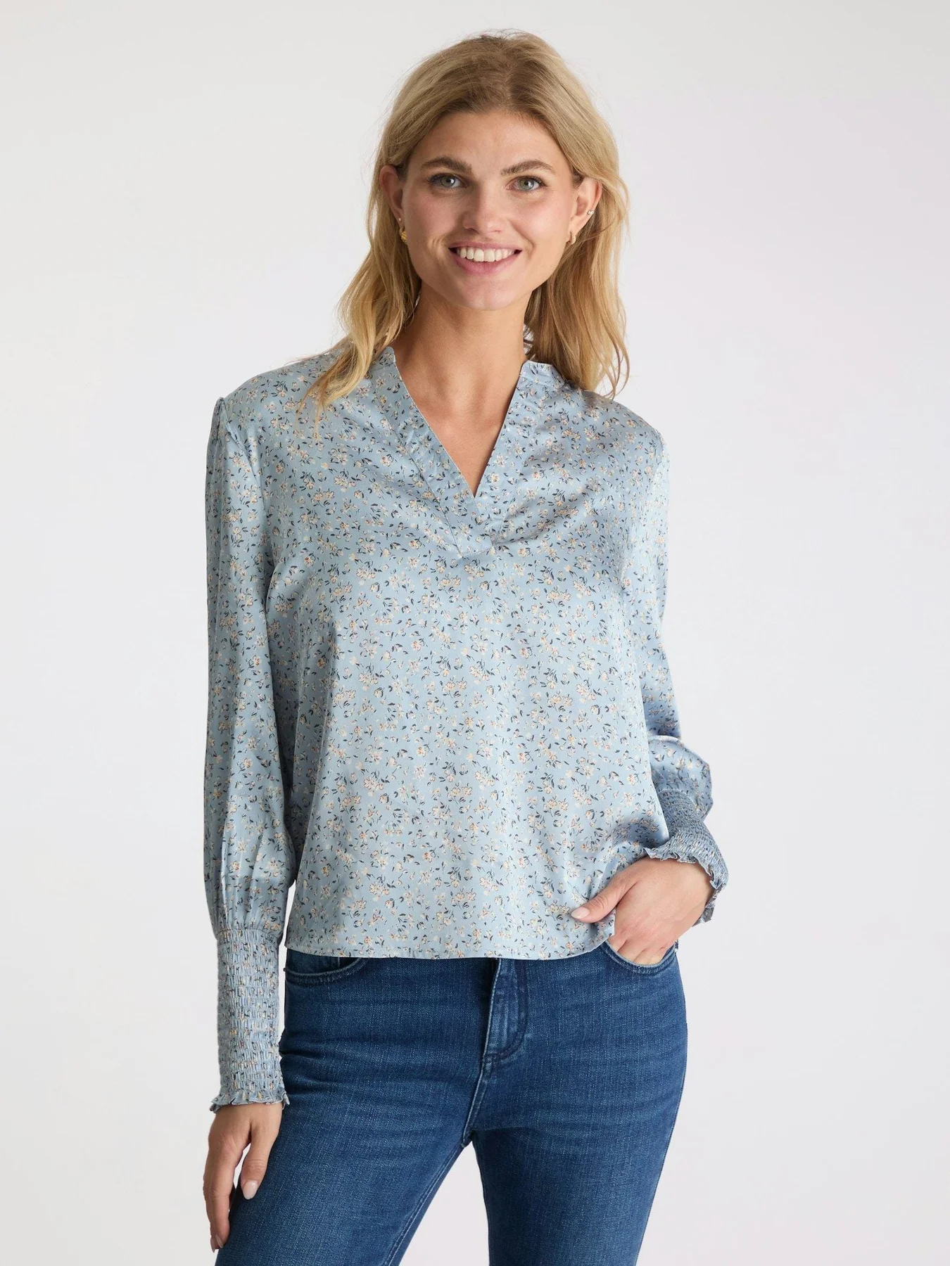 Neo Noir Landa Mini Print Blouse