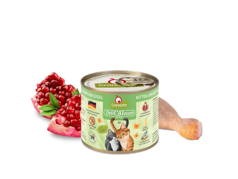 GranataPet Nassfutter DeliCATessen Kitten Geflügel 200 g Alleinfuttermittel für heranwachsende Katzen