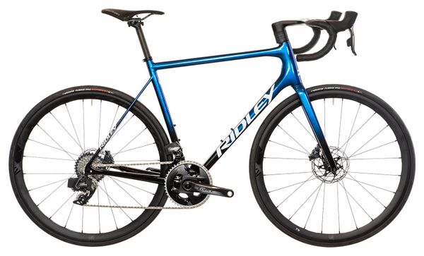 Vélo de Route Ridley Helium SLX Disc Sram Force eTap AXS 12V 700 mm Bleu Noir
