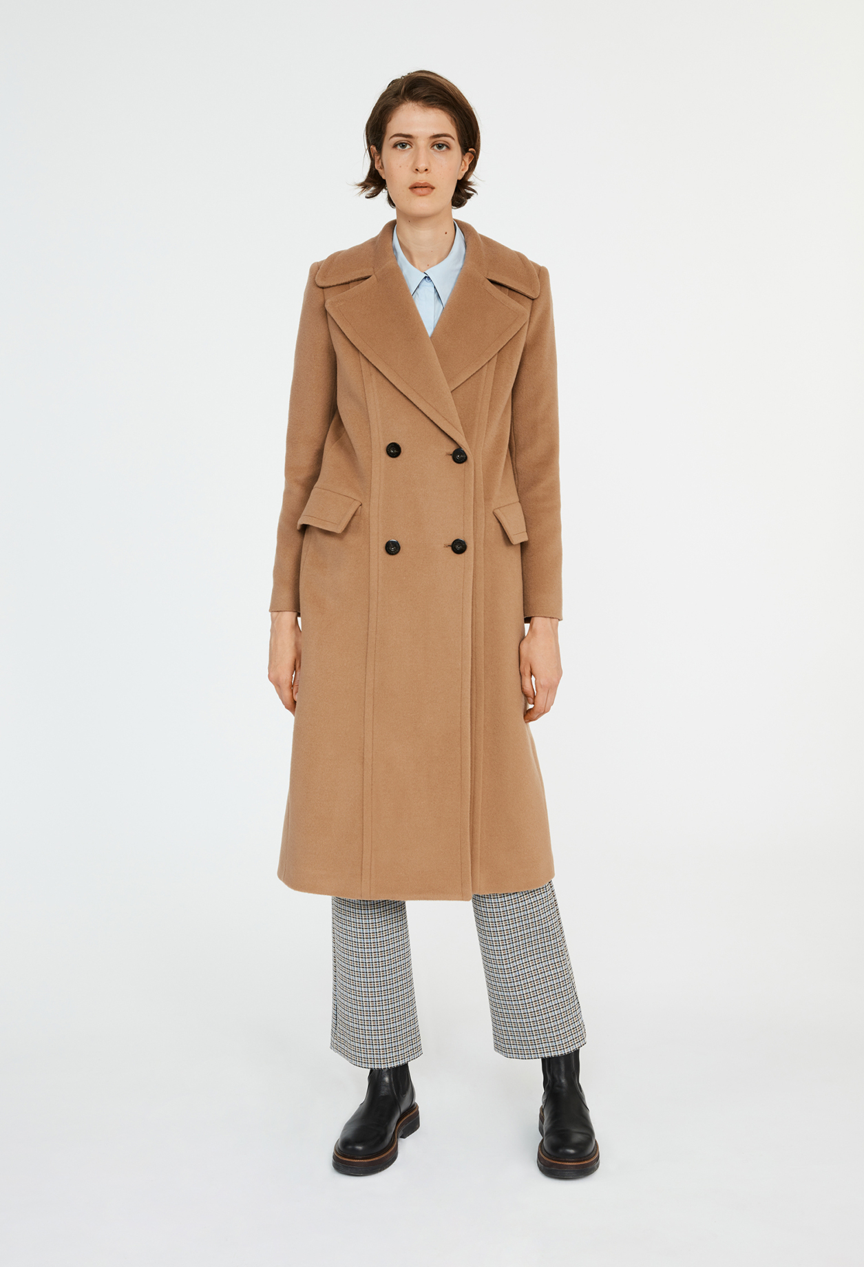 Manteau long croise