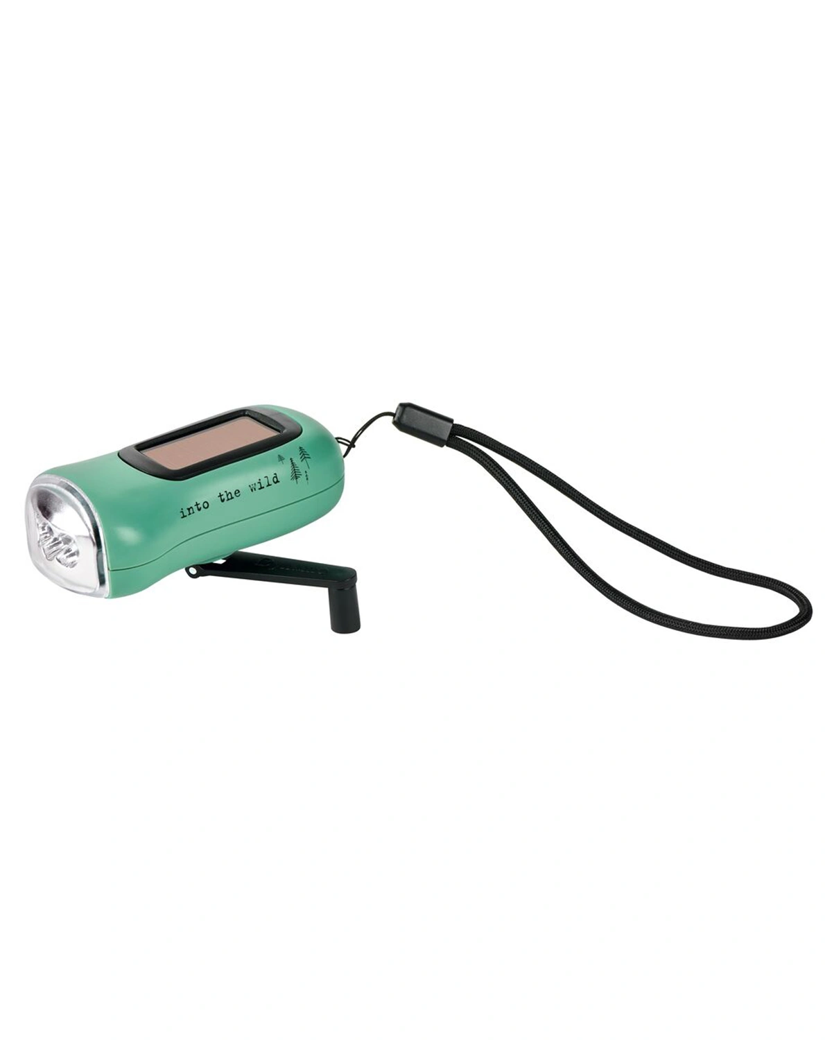 Dynamo-Solar-Taschenlampe FERNWEH in grün