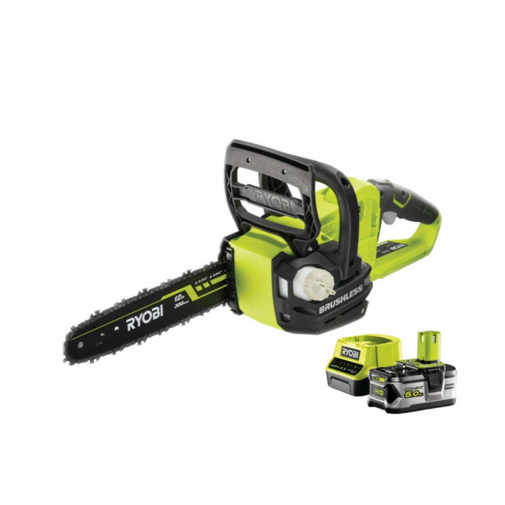 Tronçonneuse ryobi - rcs18x3050f - 18v oneplus brushless - 1 batterie 5.0 ah - 1 chargeur