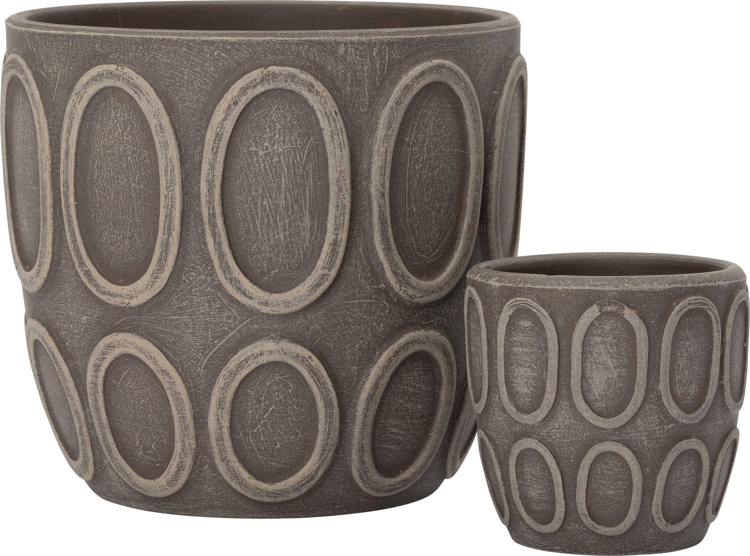 Intratuin pot Morris wijd uitlopen bruin D 13,5 x H 12,5 cm