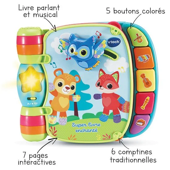 Super livre enchanté des Baby loulous   Bleu        de               Vtech