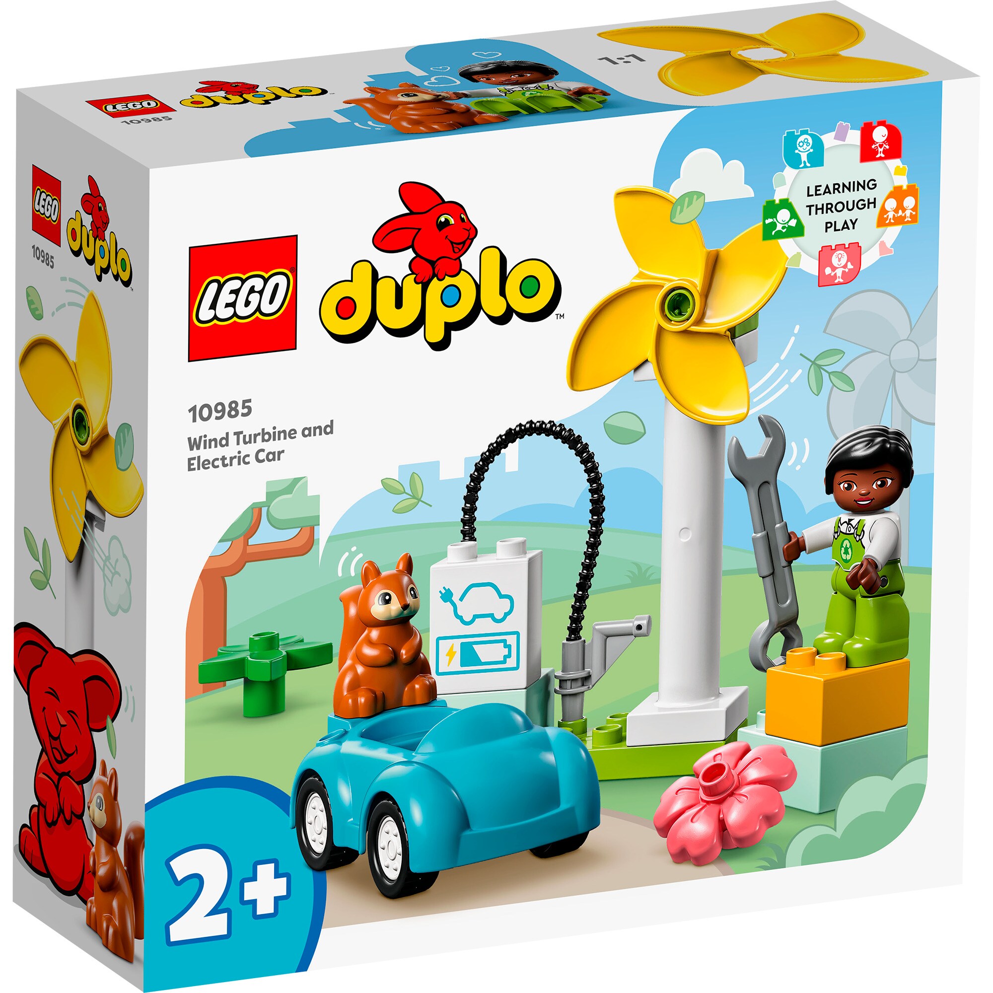 LEGO Konstruktionsspielzeug DUPLO Windrad und Elektroauto