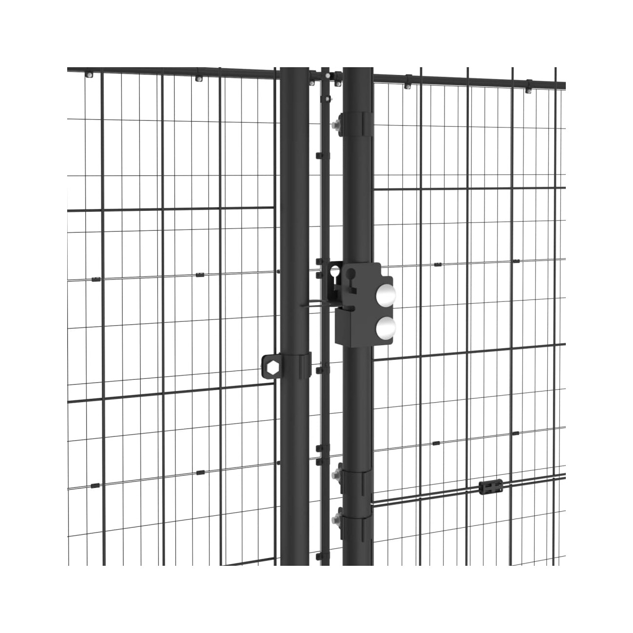 VidaXL Outdoor Hundezwinger aus verzinktem Stahl 3,3 m, 2,2 m, 1,8 m