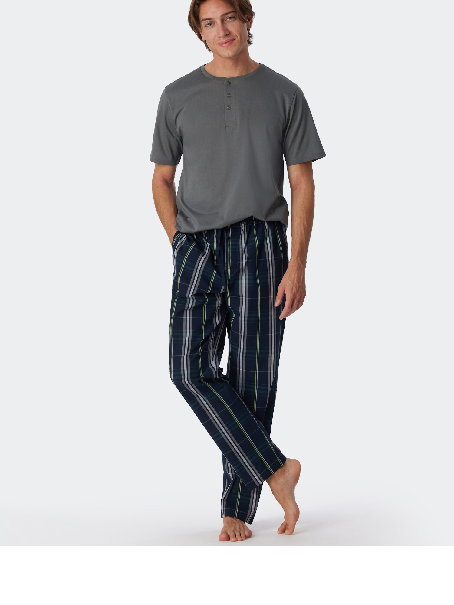 Schiesser Herren Pyjamahose Mix & Relax
