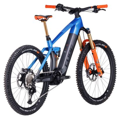VTT Électrique Tout-Suspendu Cube Stereo Hybrid 160 HPC Actionteam 750 27.5 Shimano XT 12V 750 Wh 27.5'' Bleu Gris Actionteam