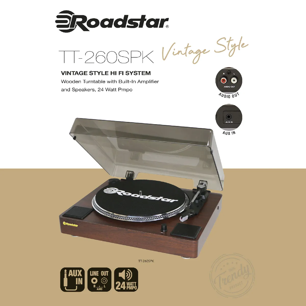 Roadstar TT-260SPK Bois