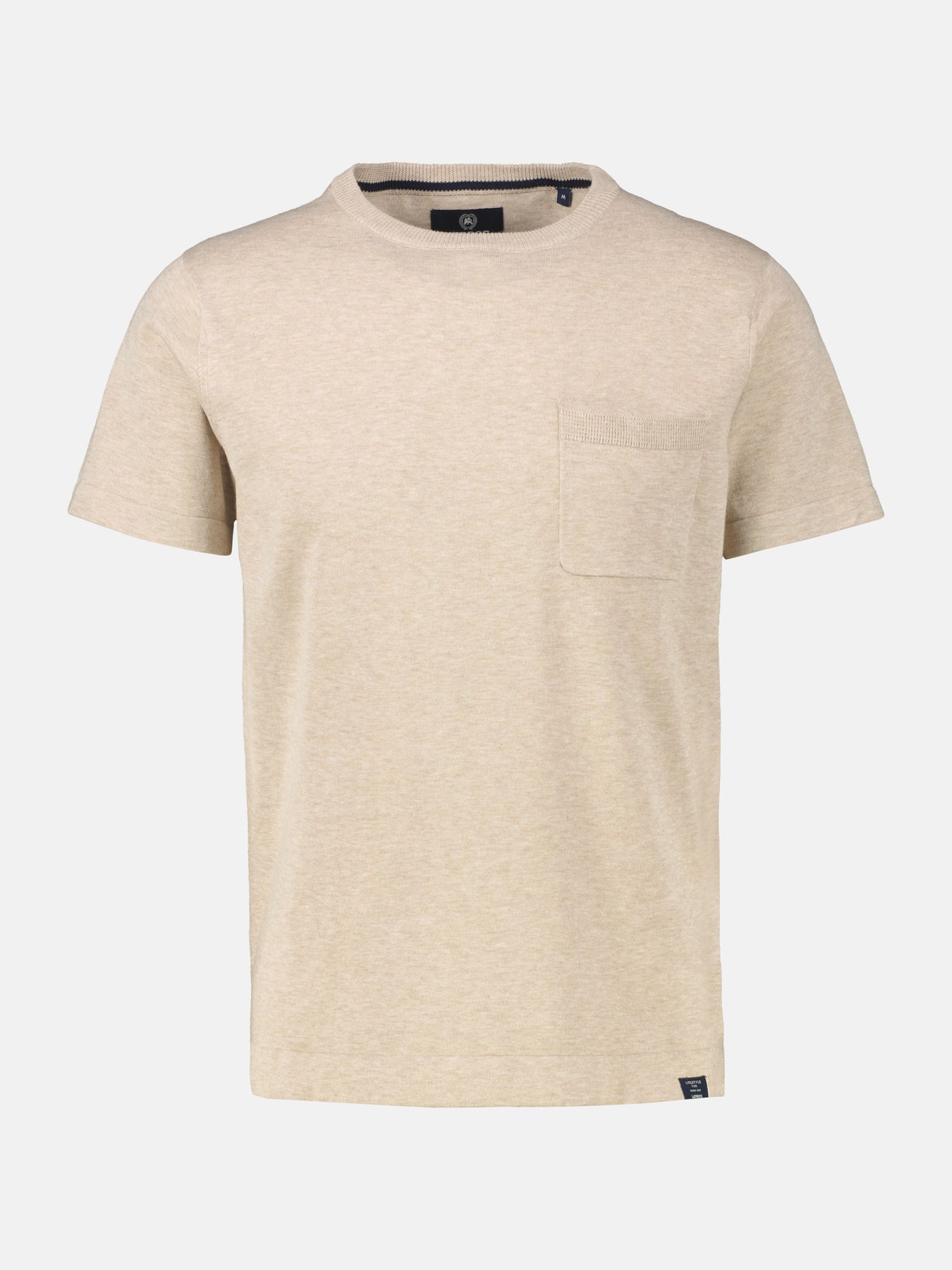 Strick-T-Shirt mit Brusttasche