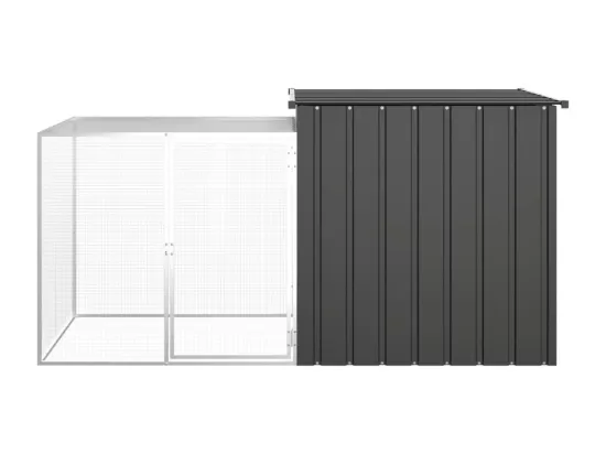 Clapier Anthracite 200x91x100 cm Acier galvanisé