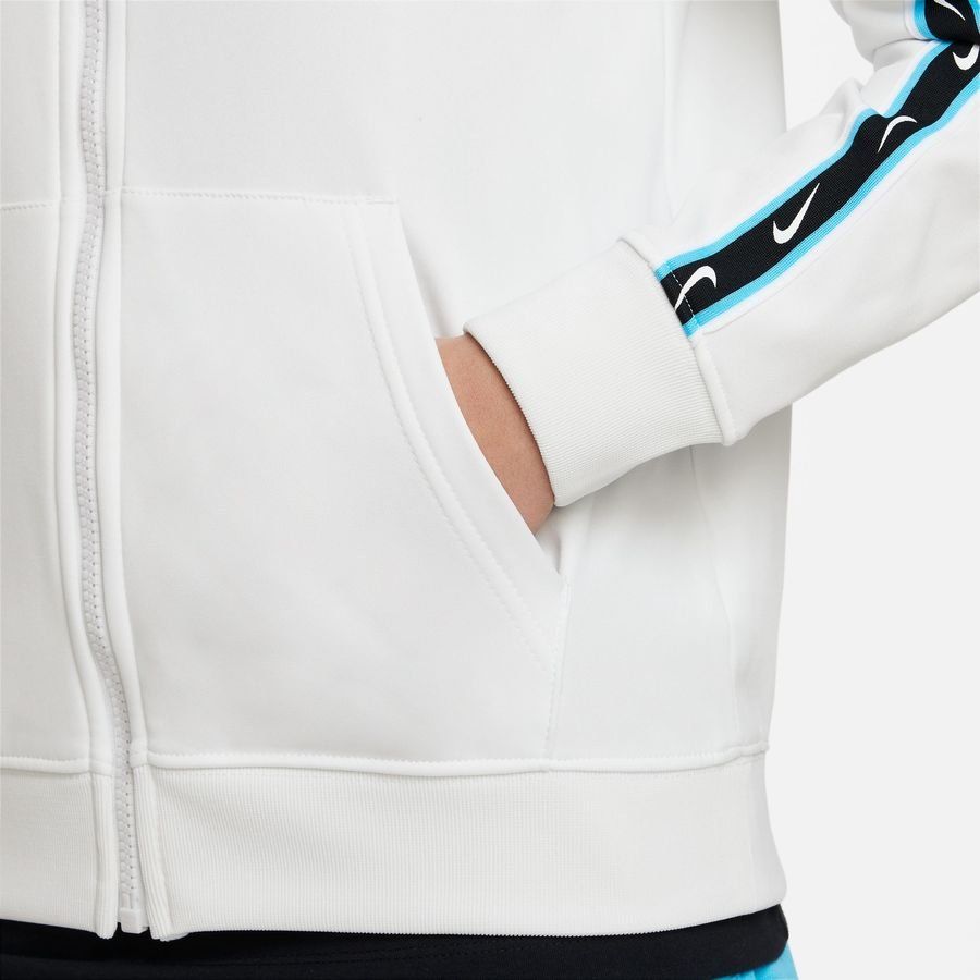 Nike Sweat à Capuche NSW Repeat FZ - Blanc/Bleu/Noir Enfant